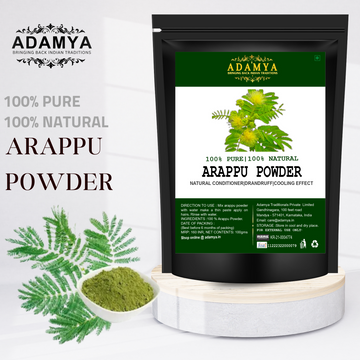 ARAPPU POWDER FOR NATURAL CONDITIONER, DANDRUFF FREE AND COOLING EFFECT _ 100% PURE, 1OO% NATURAL AND CHEMICAL FREE